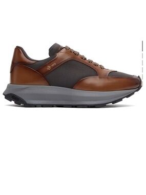 Dunhill brown & grey aerial patina sneakers